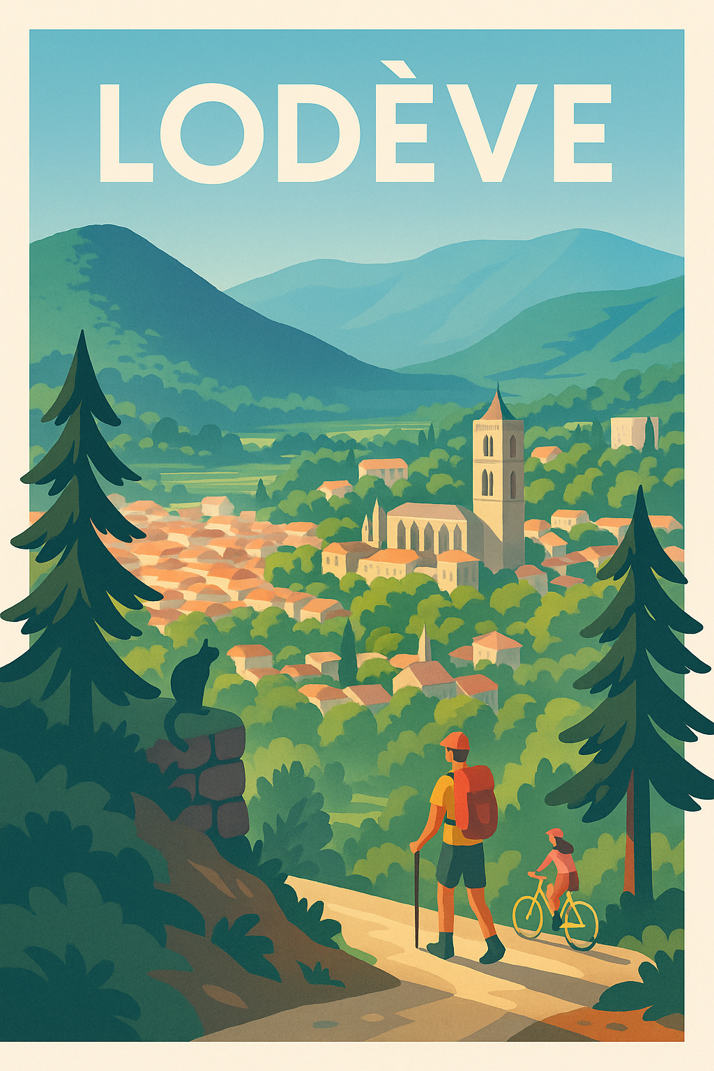 Affiche de Lodève - Évasion nature et patrimoine au cœur de l'Hérault