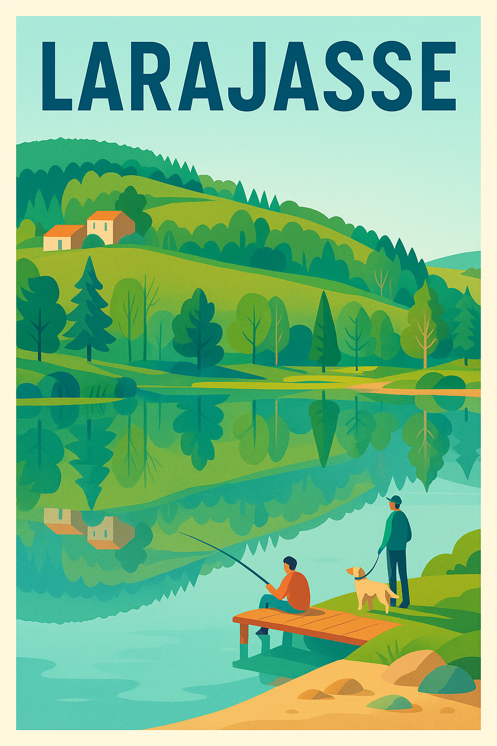 Affiche de Larajasse - Évasion et sérénité au cœur de la nature