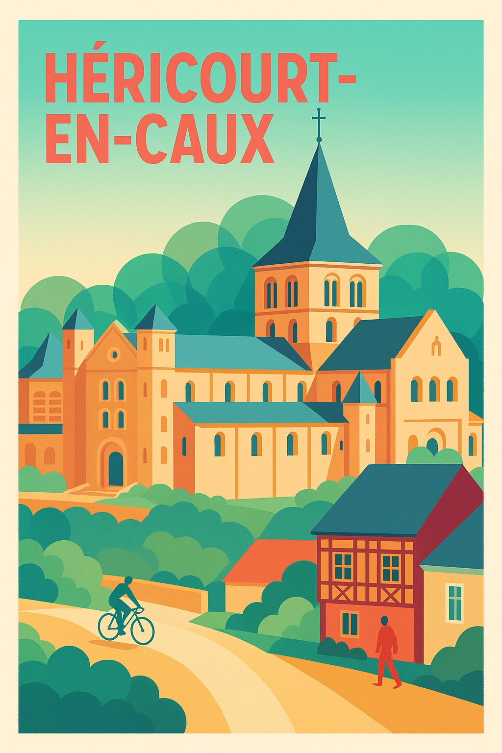 Affiche de Héricourt-en-Caux - Harmonie et sérénité à la campagne normande