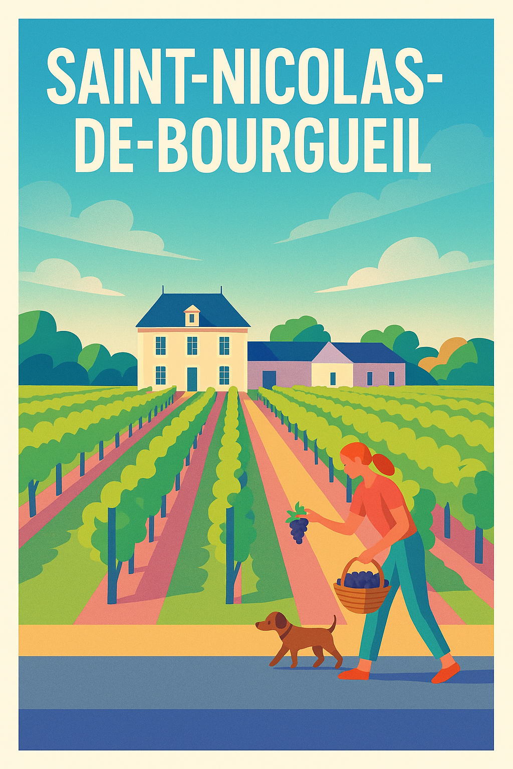 Affiche de Saint-Nicolas-de-Bourgueil - Charme viticole au cœur des vignobles