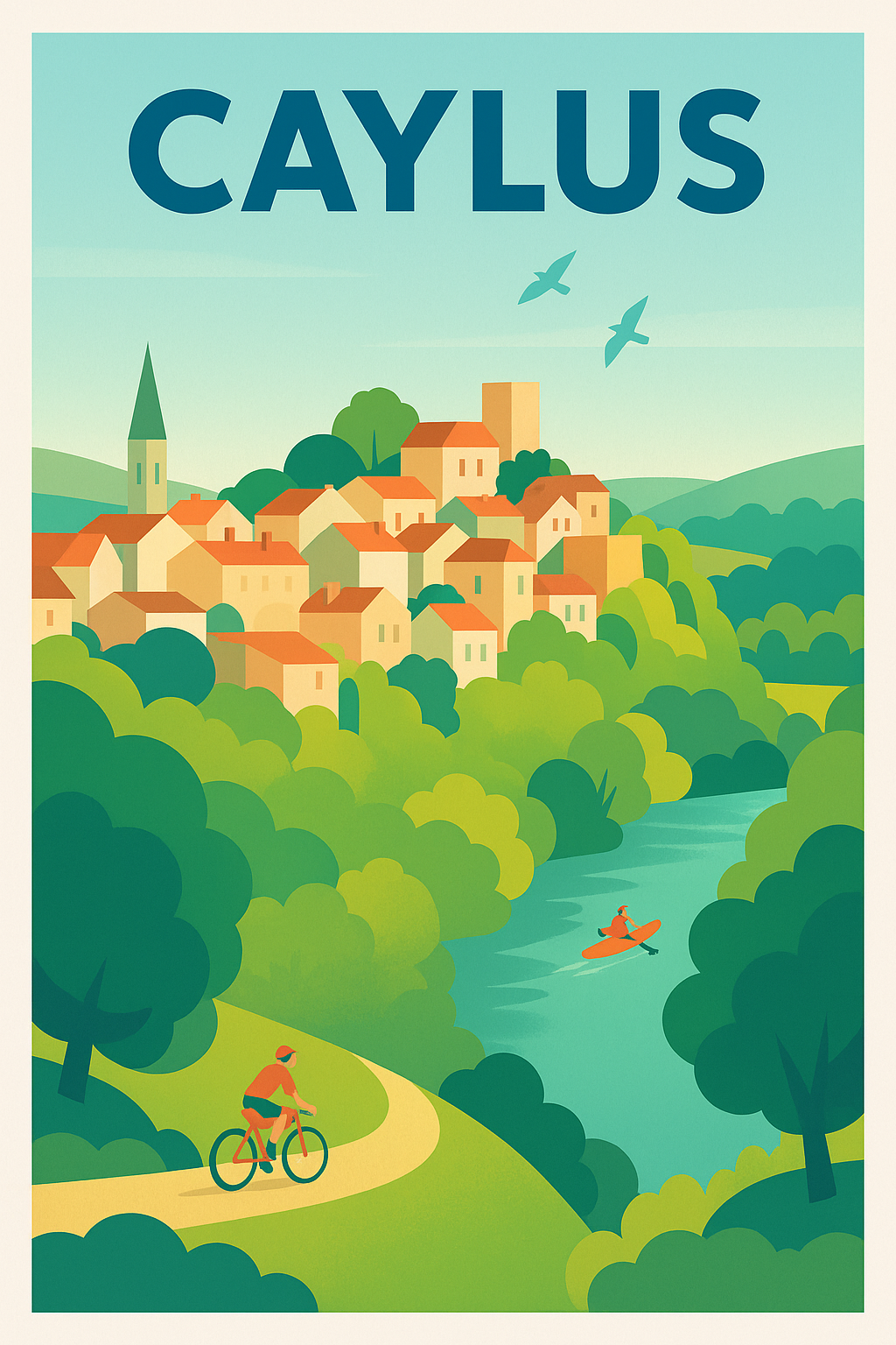 Affiche de Caylus - Harmonie naturelle au cœur du Tarn-et-Garonne