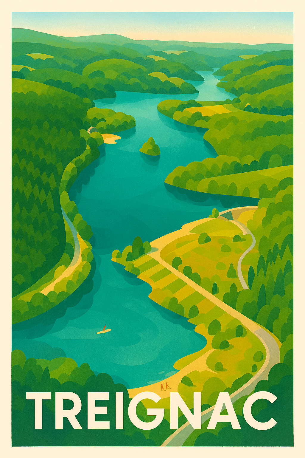 Affiche de Treignac - Évasion nature au cœur de la vallée