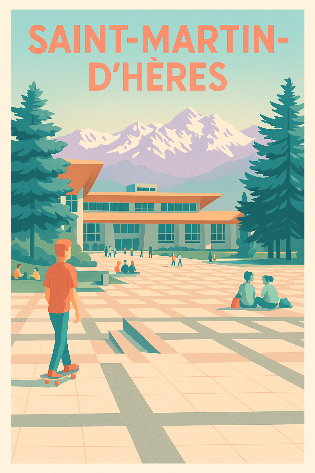 Affiche de Saint-Martin-d'Hères - L'Esprit Montagnard et Urbain