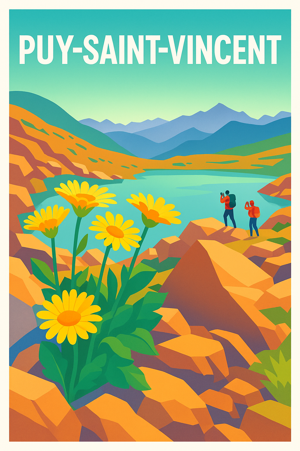 Affiche Puy-Saint-Vincent — L'évasion nature au cœur des Hautes-Alpes · poster d'art de Puy-Saint-Vincent