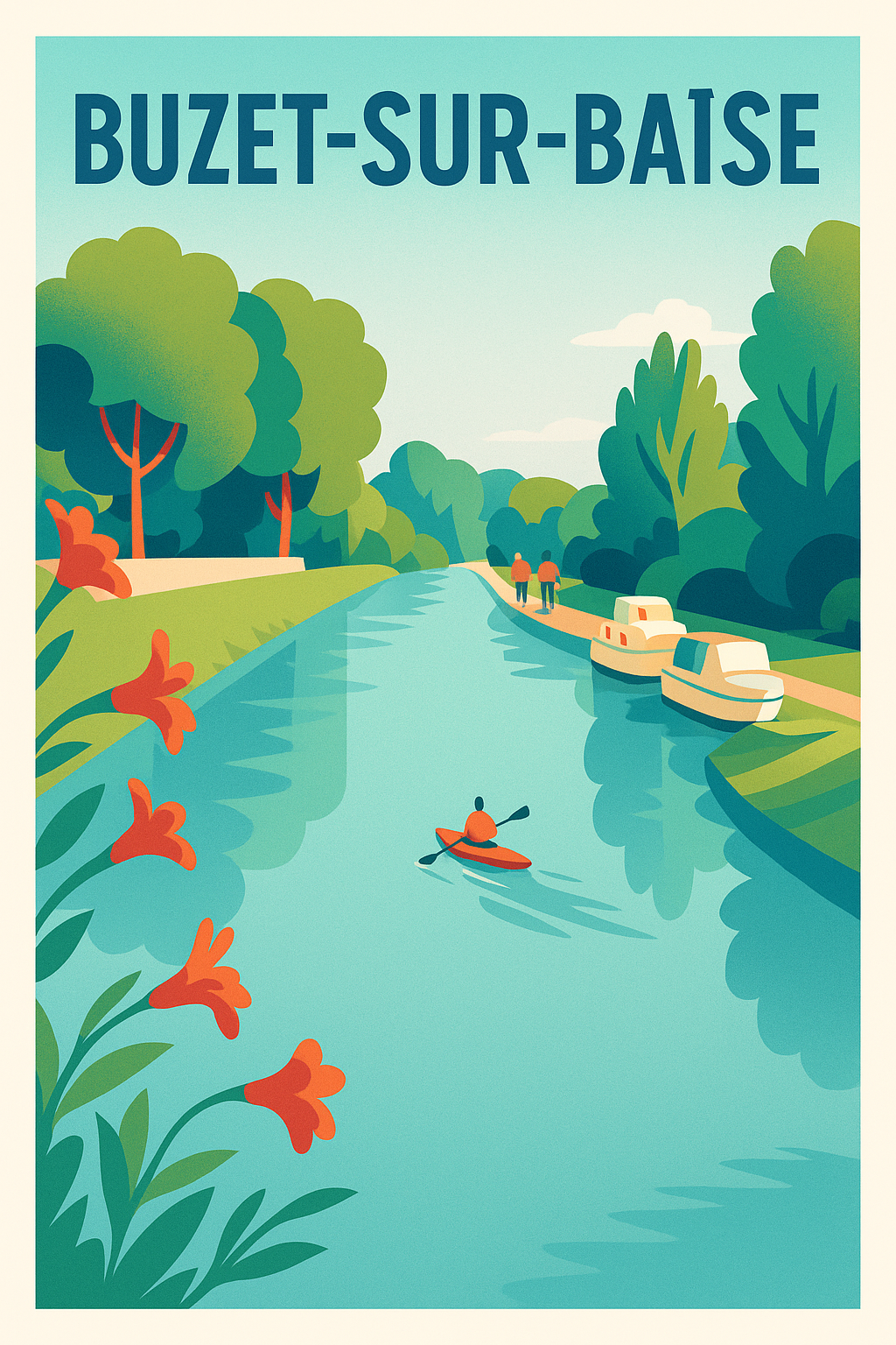Affiche de Buzet-sur-Baïse - Évasion nature au fil de l'eau