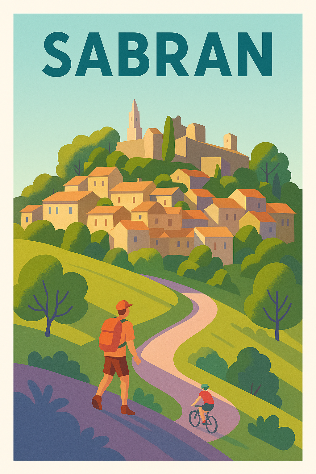 Affiche de Sabran - Escapade nature et charme provençal