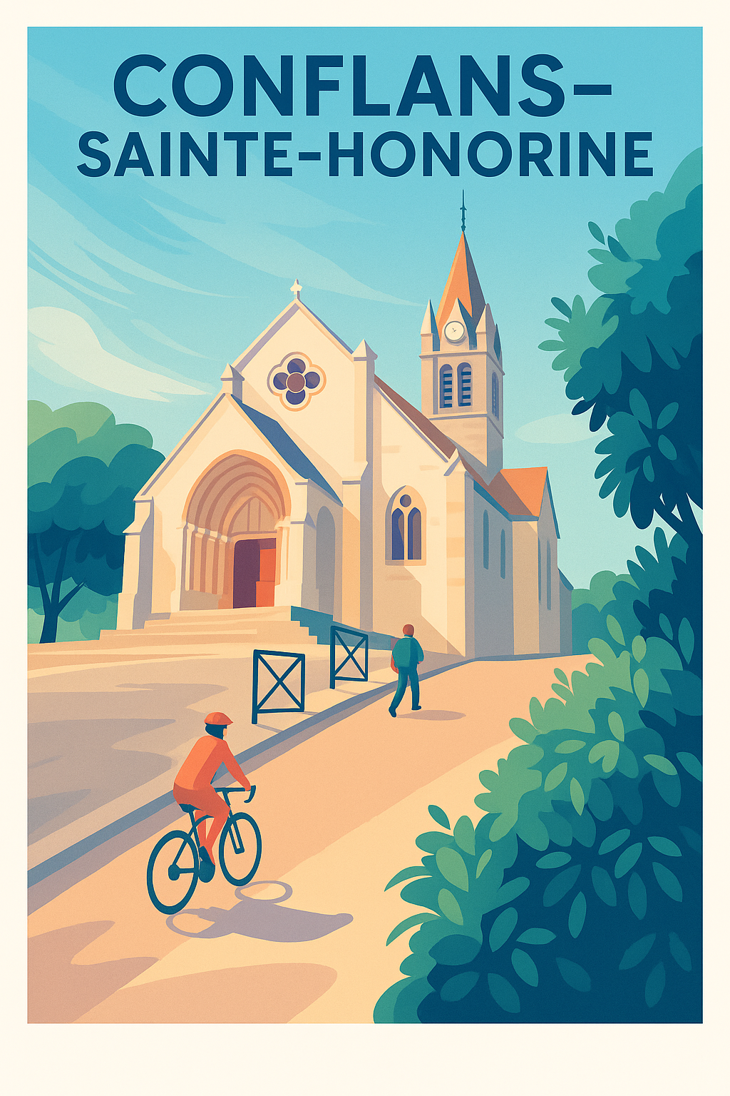 Affiche de Conflans-Sainte-Honorine - L'élégance paisible au cœur de la ville