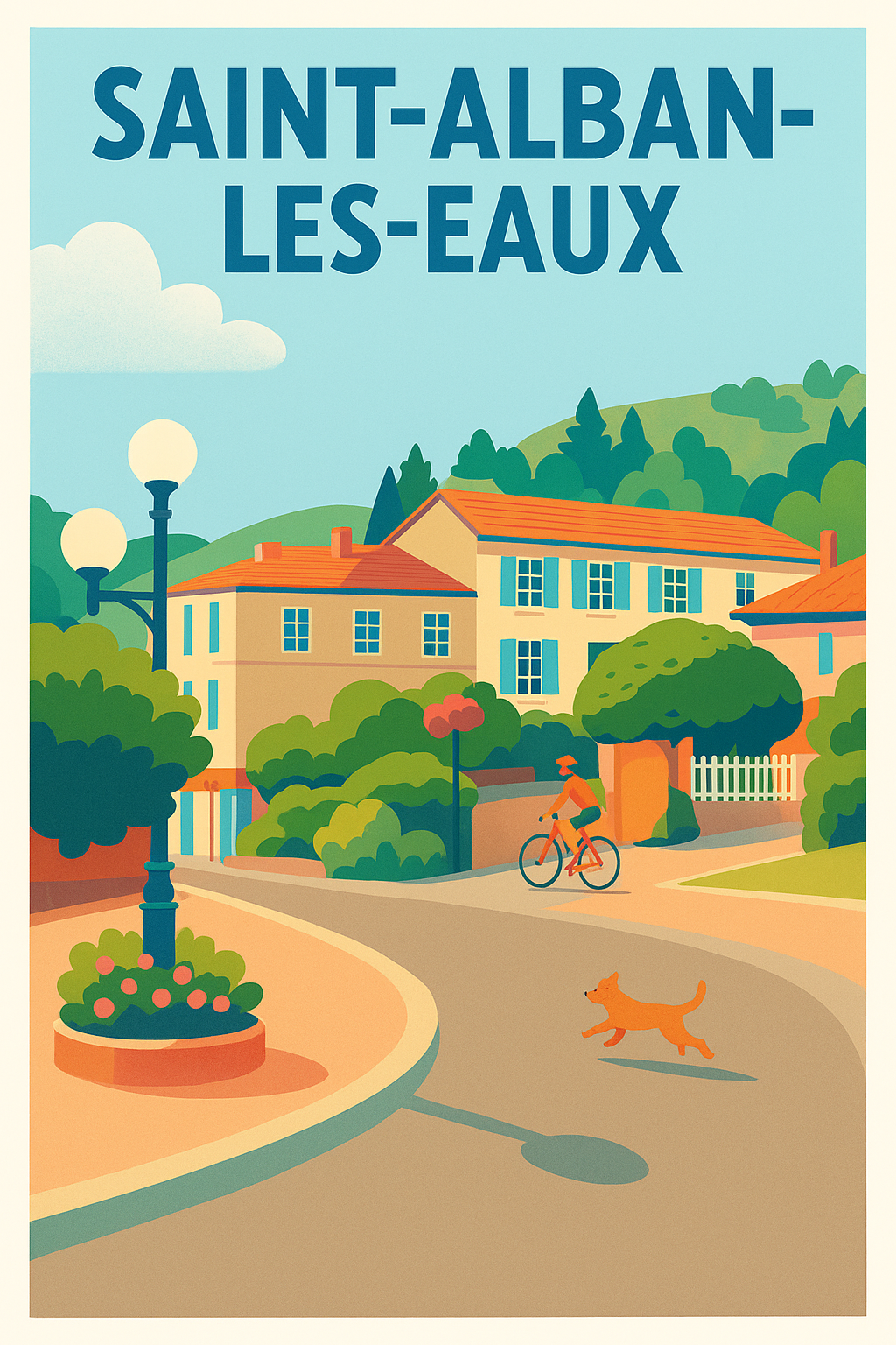 Affiche de Saint-Alban-les-Eaux - Charme paisible et nature vibrante