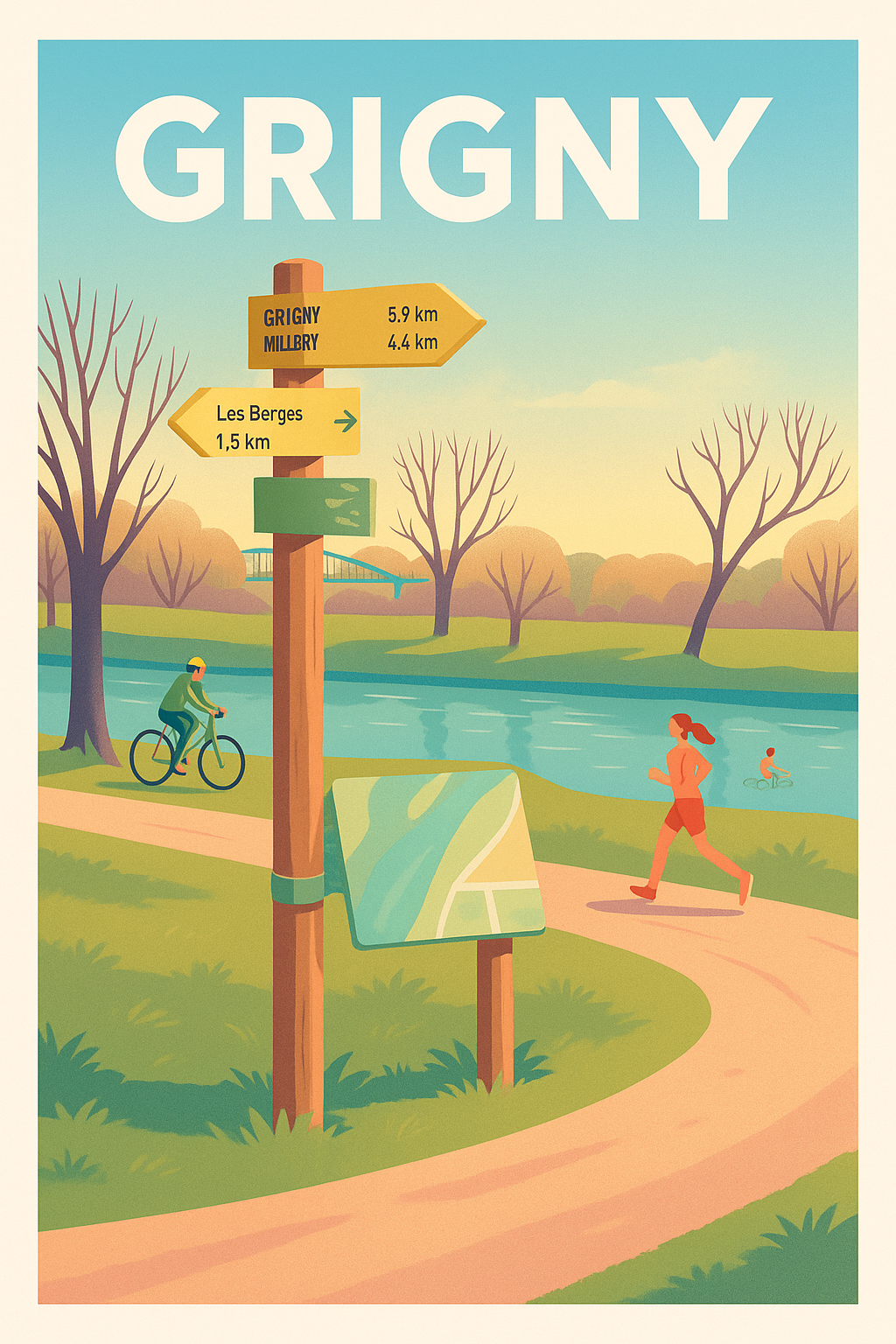 Affiche de Grigny - Cap sur les Berges revitalisées