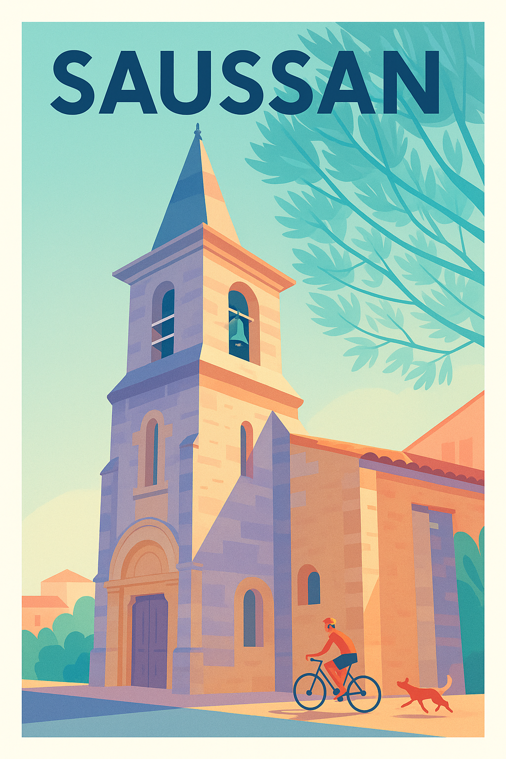 Affiche de Saussan - Charme et quiétude en lumière douce