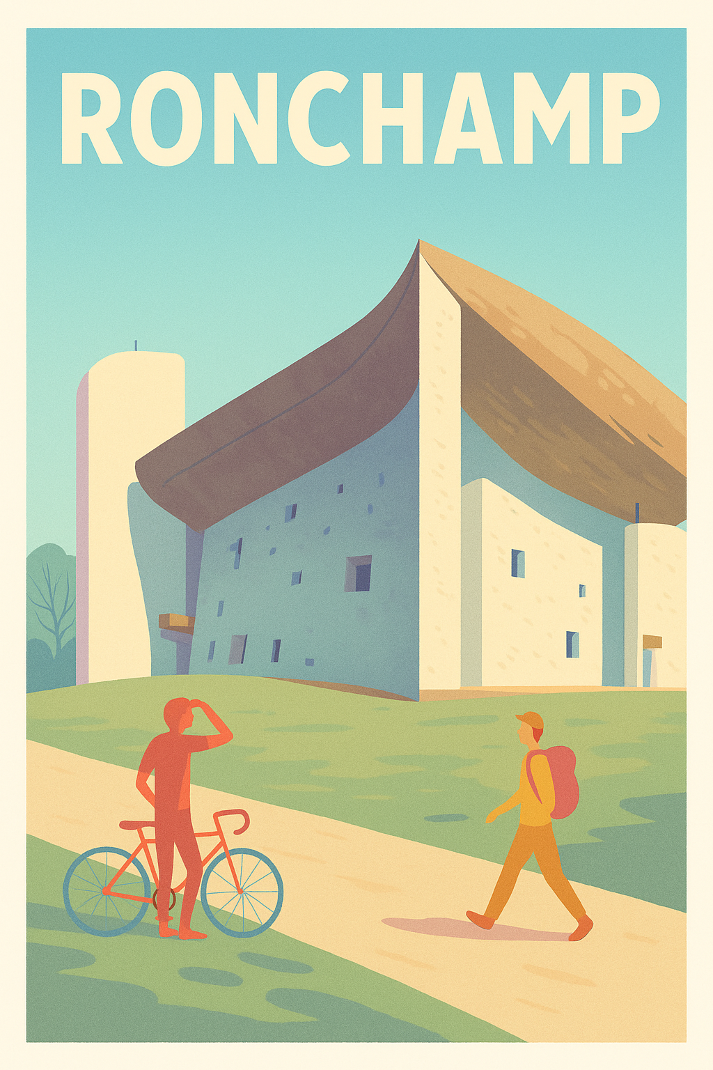 Affiche de Ronchamp - Découvrez l'emblématique Chapelle Notre-Dame du Haut