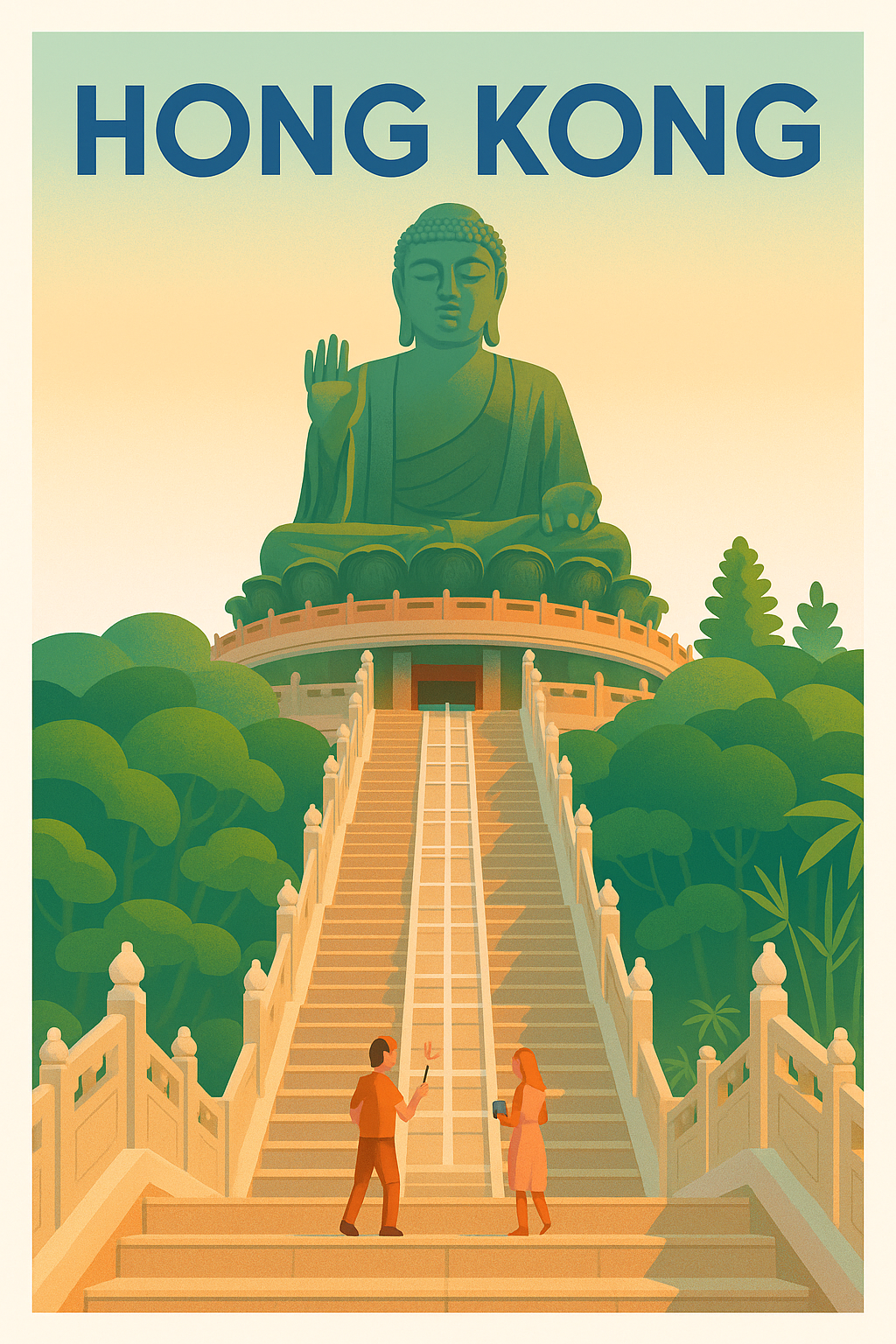 Affiche de Hong Kong - L'harmonie du Bouddha géant