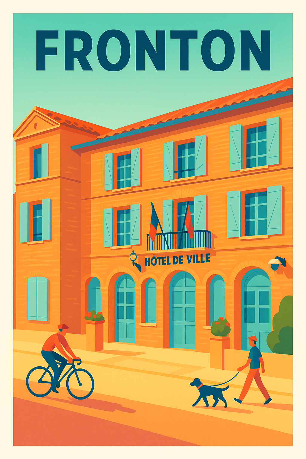 Affiche de Fronton - Charme et douceur de la vie locale