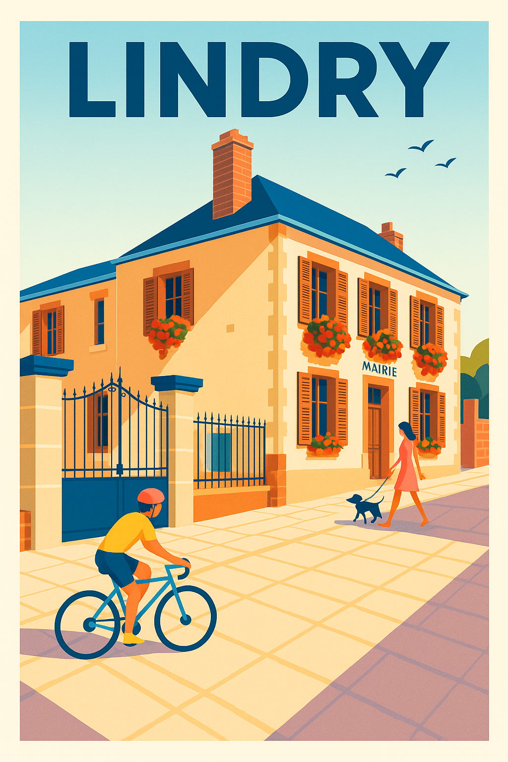 Affiche de Lindry - Charme et sérénité villageoise
