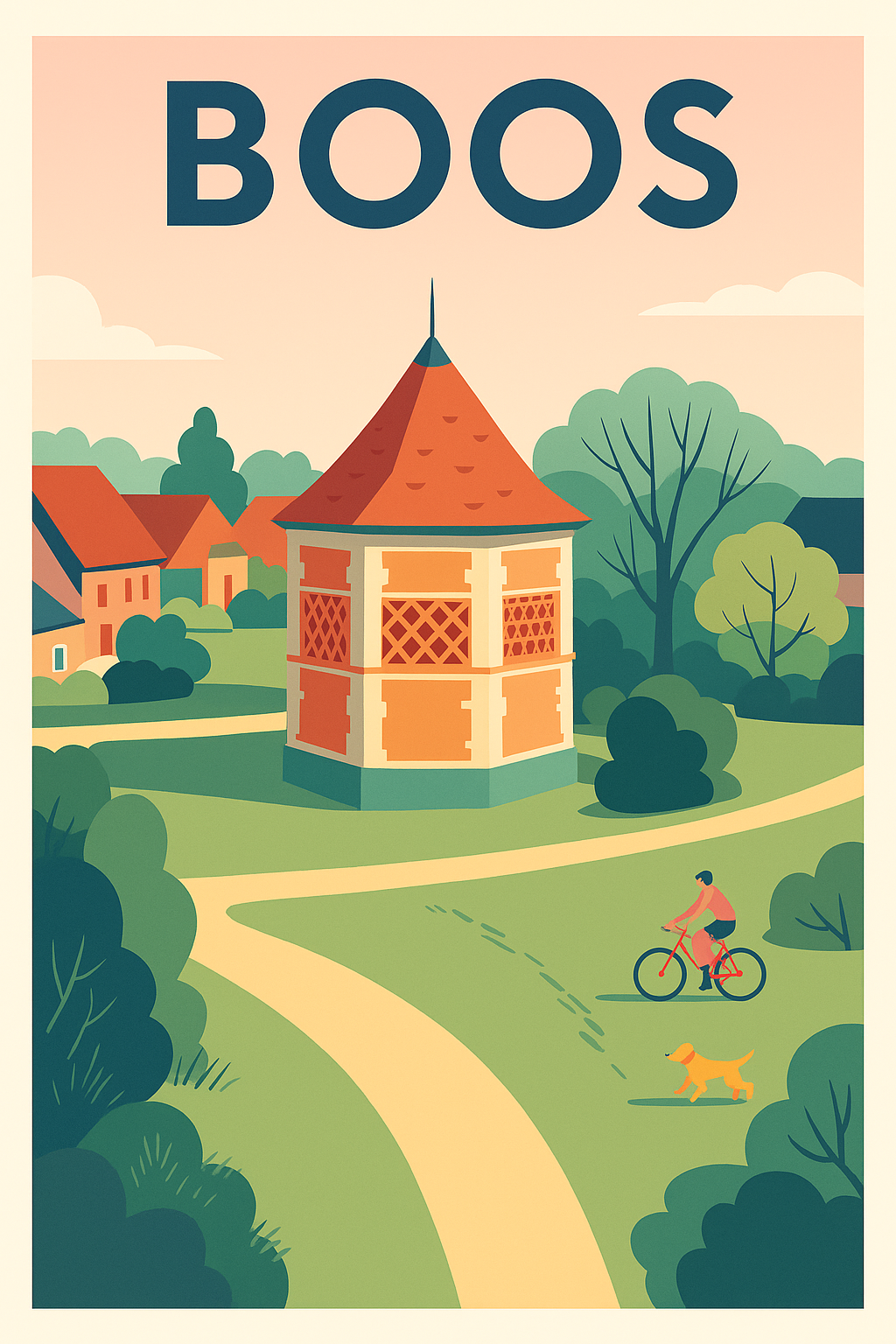 Affiche de Boos - Charme et tranquillité campagnarde