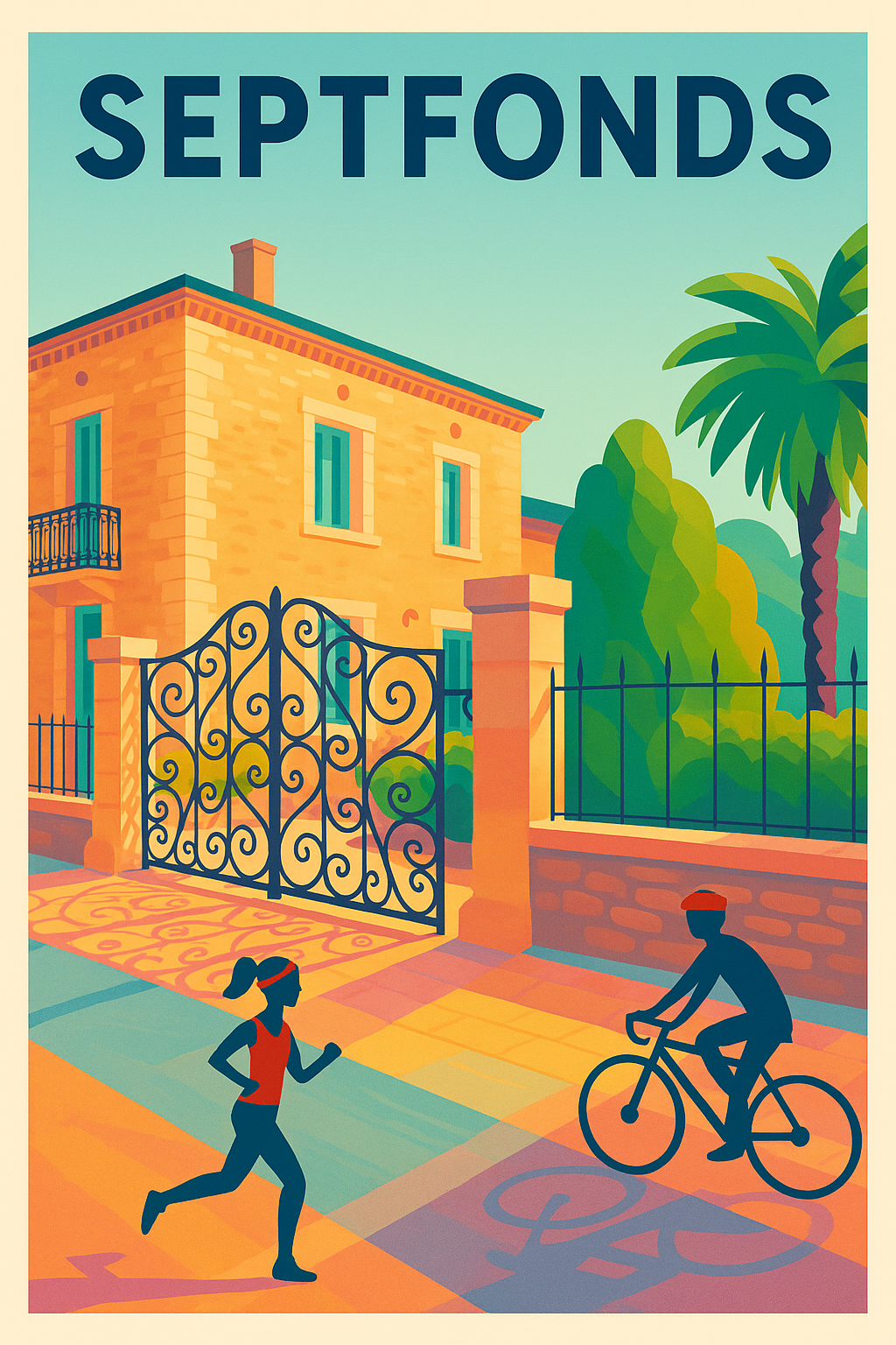Affiche de Septfonds - Charme et douceur de vivre au soleil