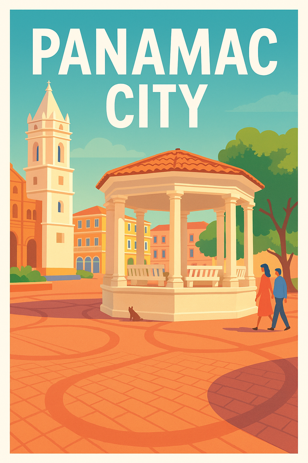 Affiche Panama City — Charme et Sérénité au Cœur de la Ville · poster d'art de Panama City