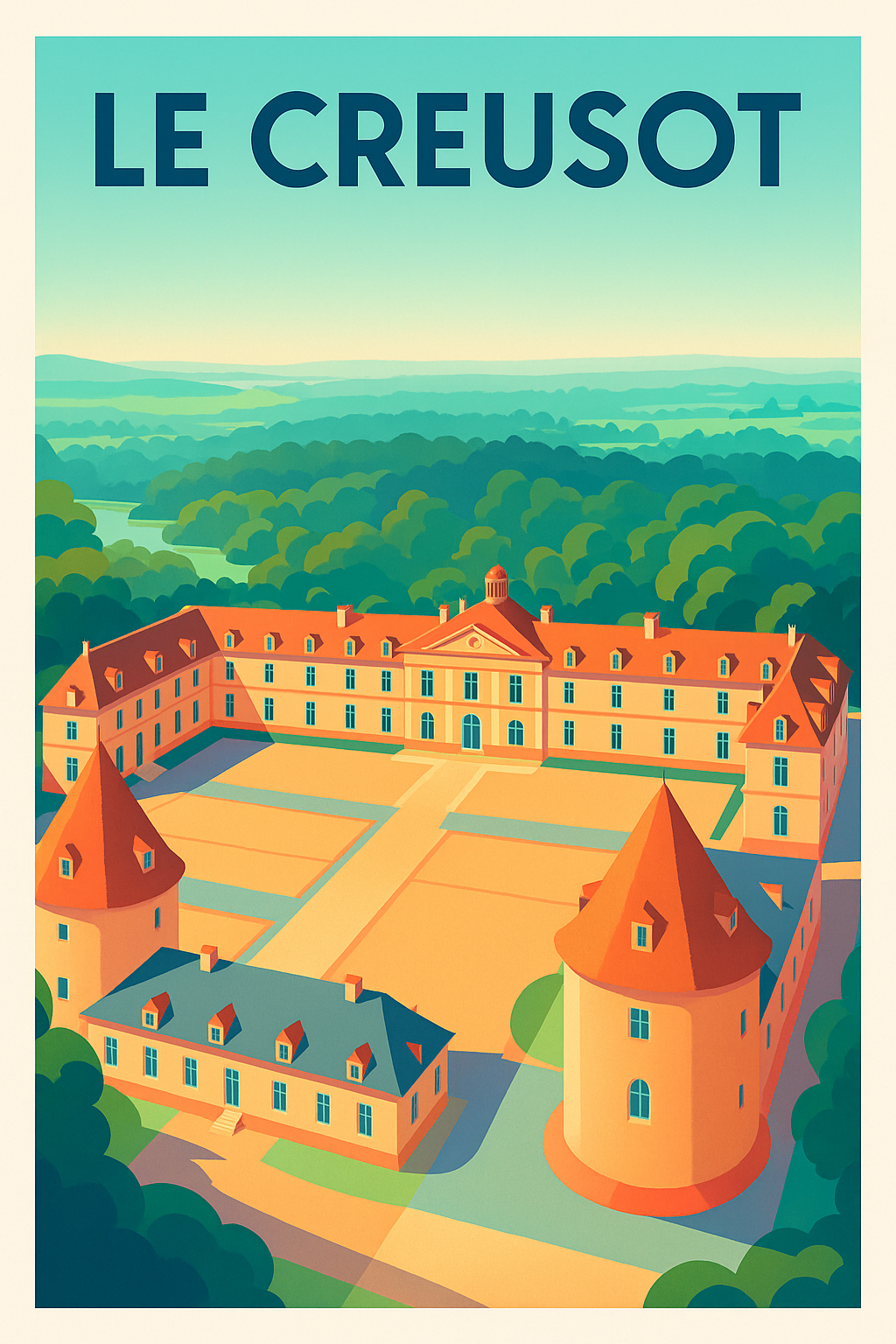Affiche de Le Creusot - Élégance et histoire en Bourgogne