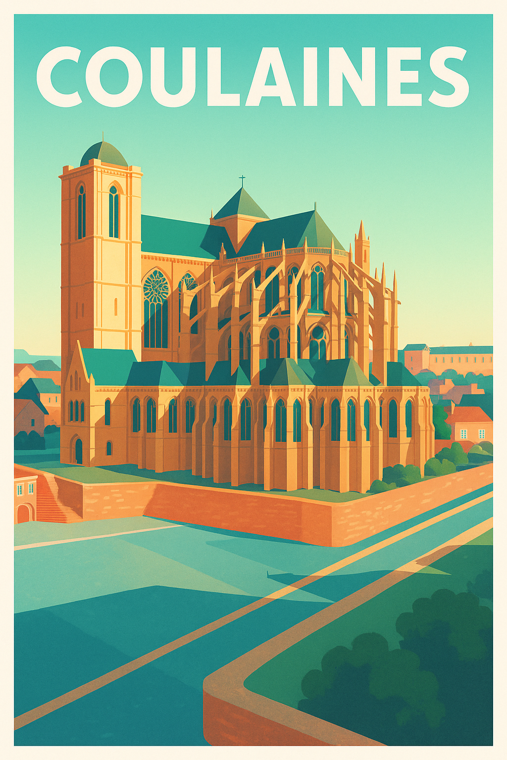 Affiche de Coulaines - Splendeur architecturale au cœur de la ville