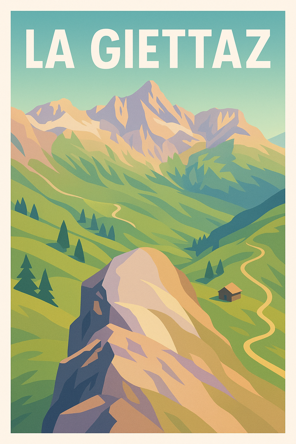 Affiche de La Giettaz - Balade au cœur des montagnes alpines