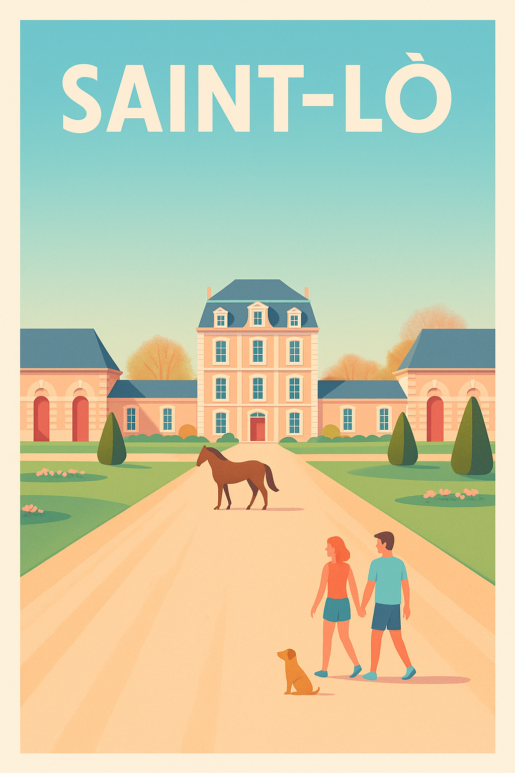 Affiche de Saint-Lô - L'élégance paisible au cœur de la Normandie