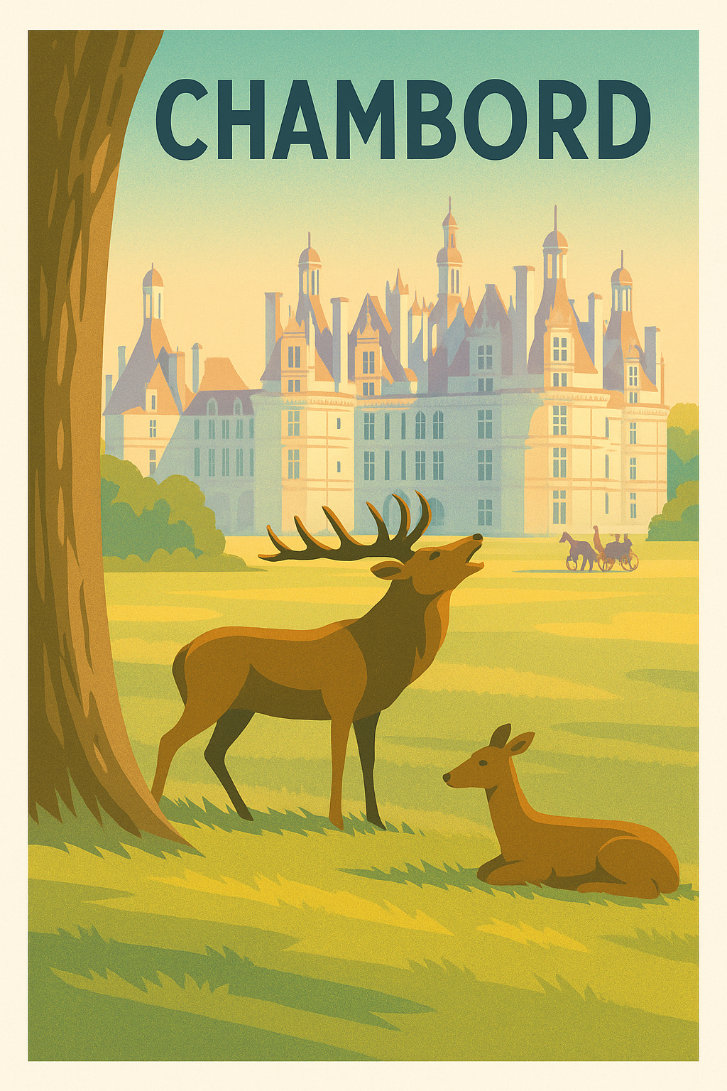 Affiche Chambord — L'élégance du domaine royal · poster d'art de Chambord