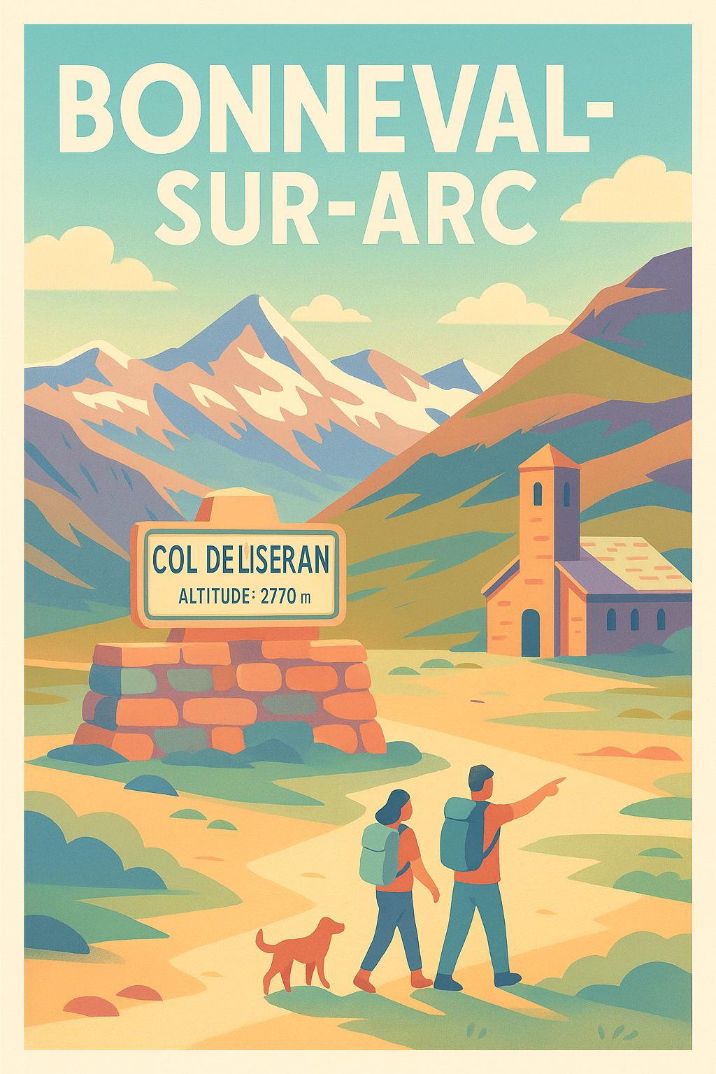 Affiche Bonneval-sur-Arc — Évasion au cœur des montagnes alpines · poster d'art de Bonneval-sur-Arc
