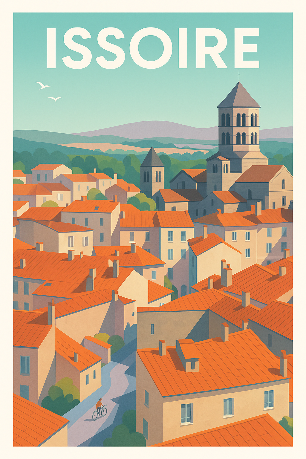 Affiche de Issoire - Charme et sérénité au cœur de l'Auvergne