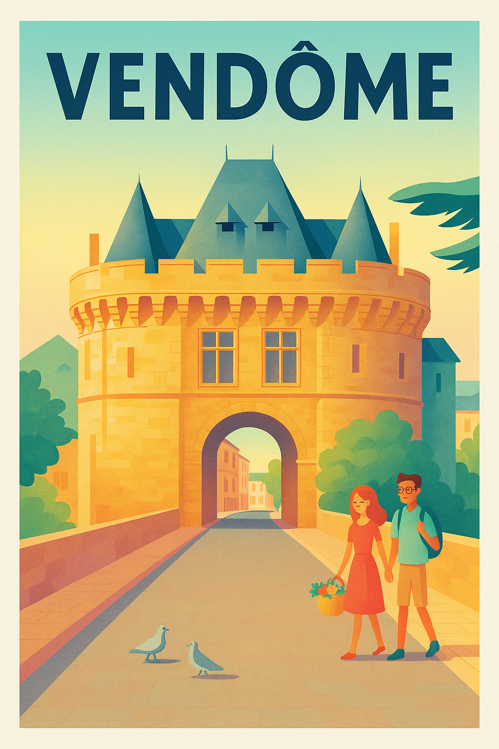 Affiche de Vendôme - Charme médiéval et douceur de vivre