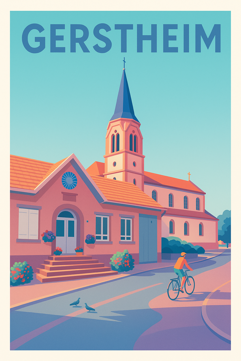 Affiche de Gerstheim - Charme paisible et authenticité alsacienne