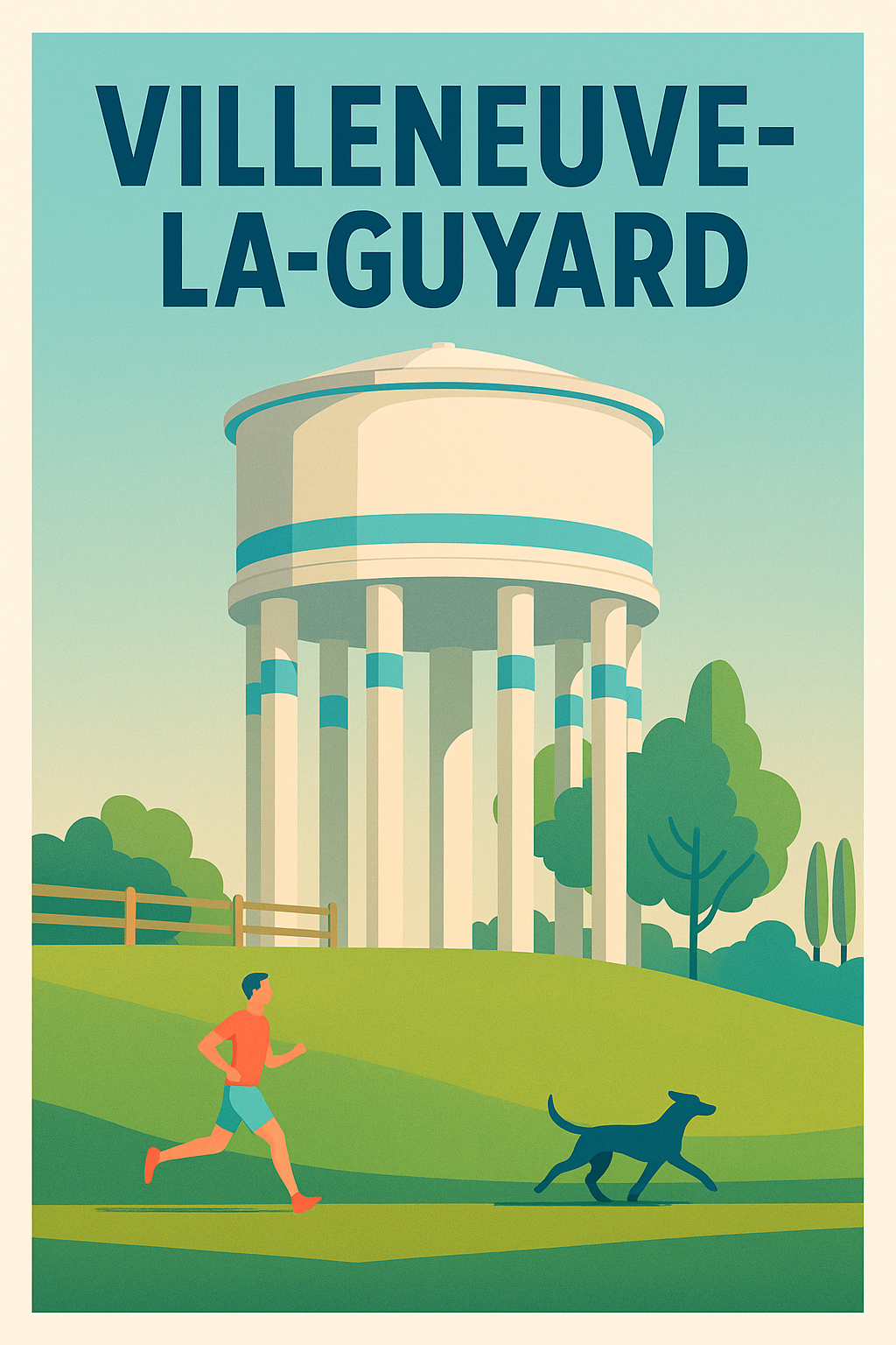 Affiche de Villeneuve-la-Guyard - Évasion et nature au fil de l'eau