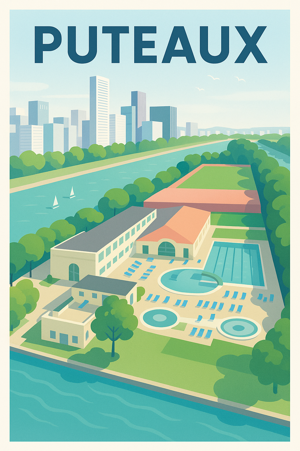 Affiche de Puteaux - L'élégance urbaine au bord de l'eau