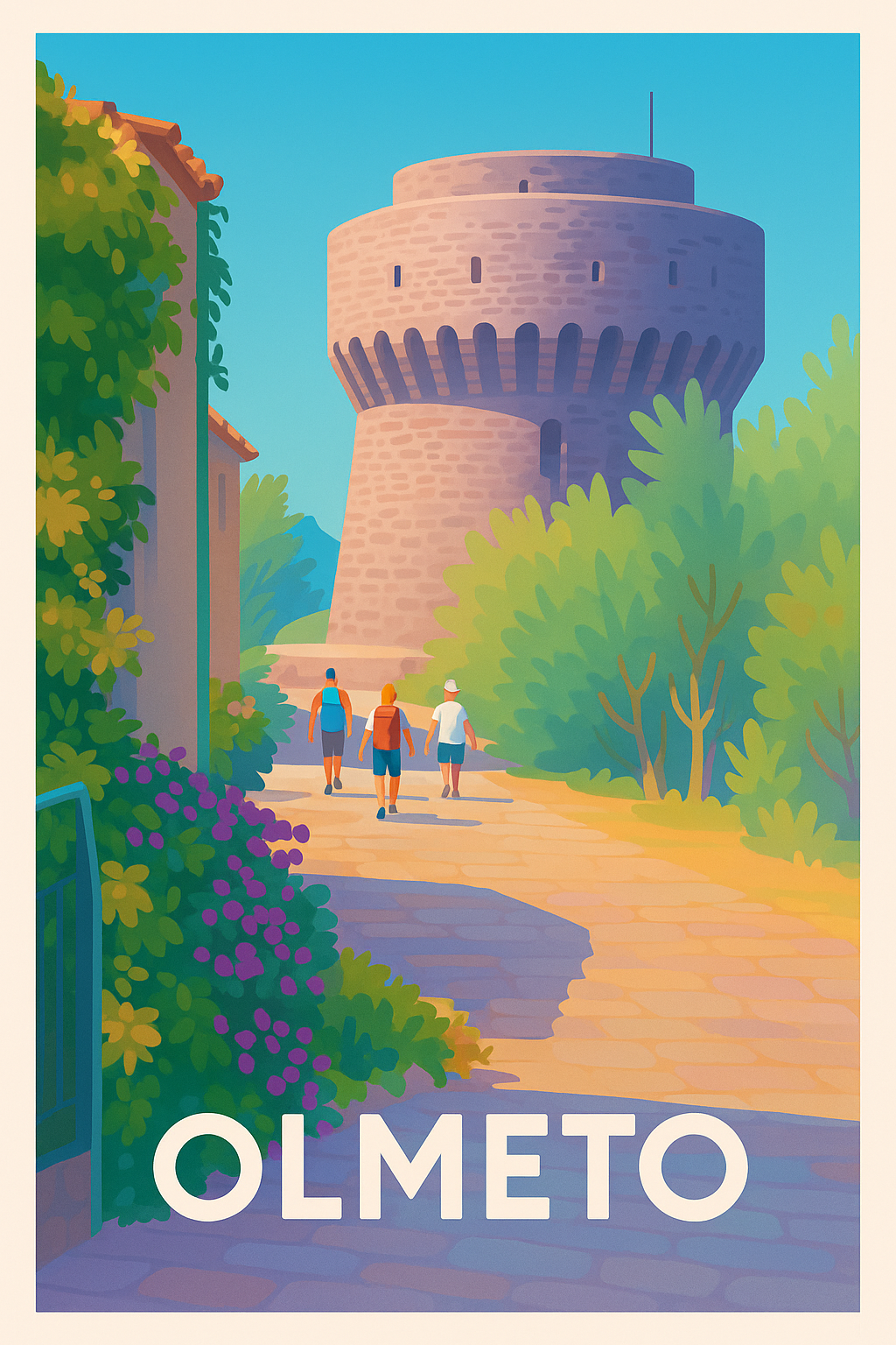 Affiche Olmeto — Charme et patrimoine en Méditerranée · poster d'art de Olmeto