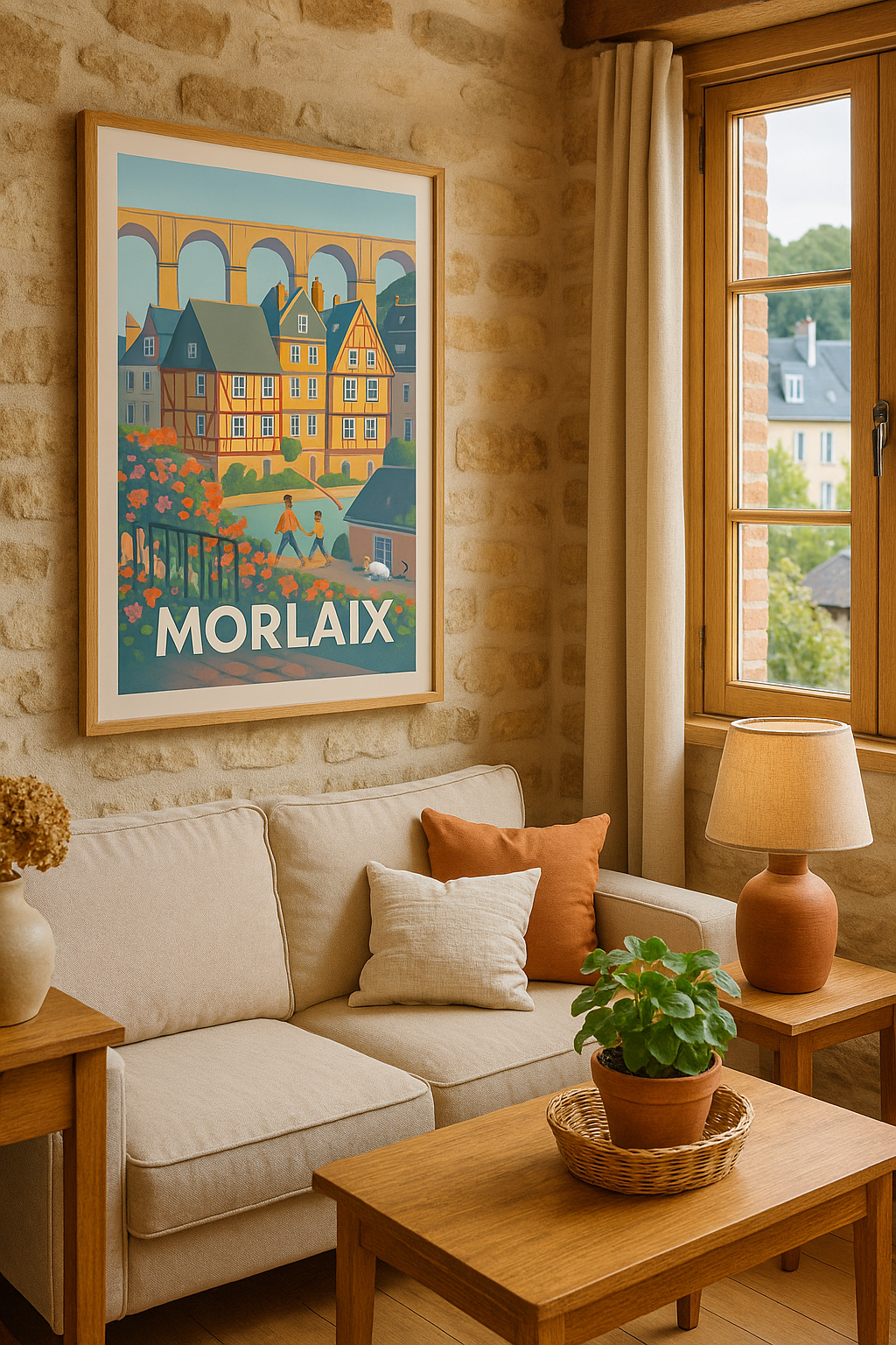 Mise en situation Affiche Morlaix - Charme et douceur bretonne