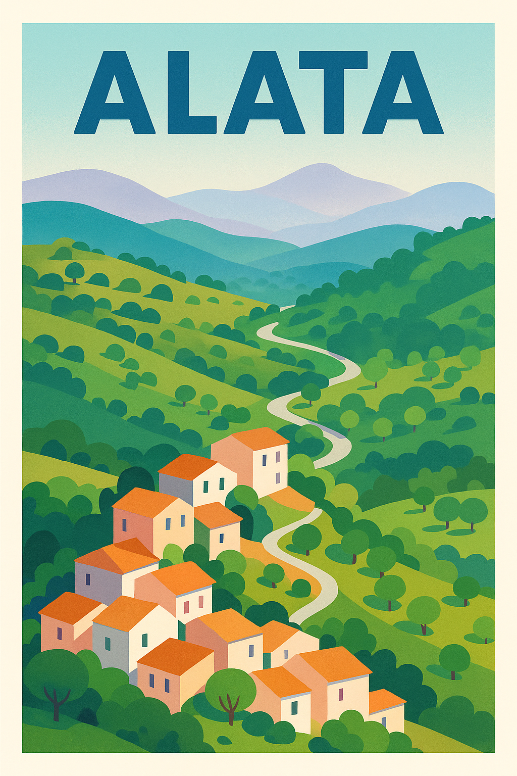 Affiche de Alata - Le charme paisible de la Corse intérieure