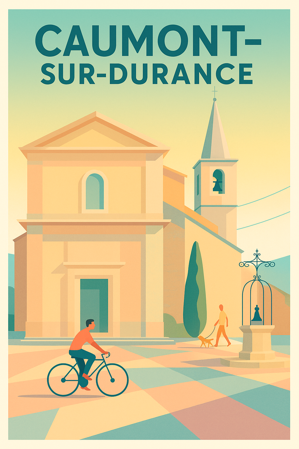Affiche de Caumont-sur-Durance - Harmonie Provençale à Vélo