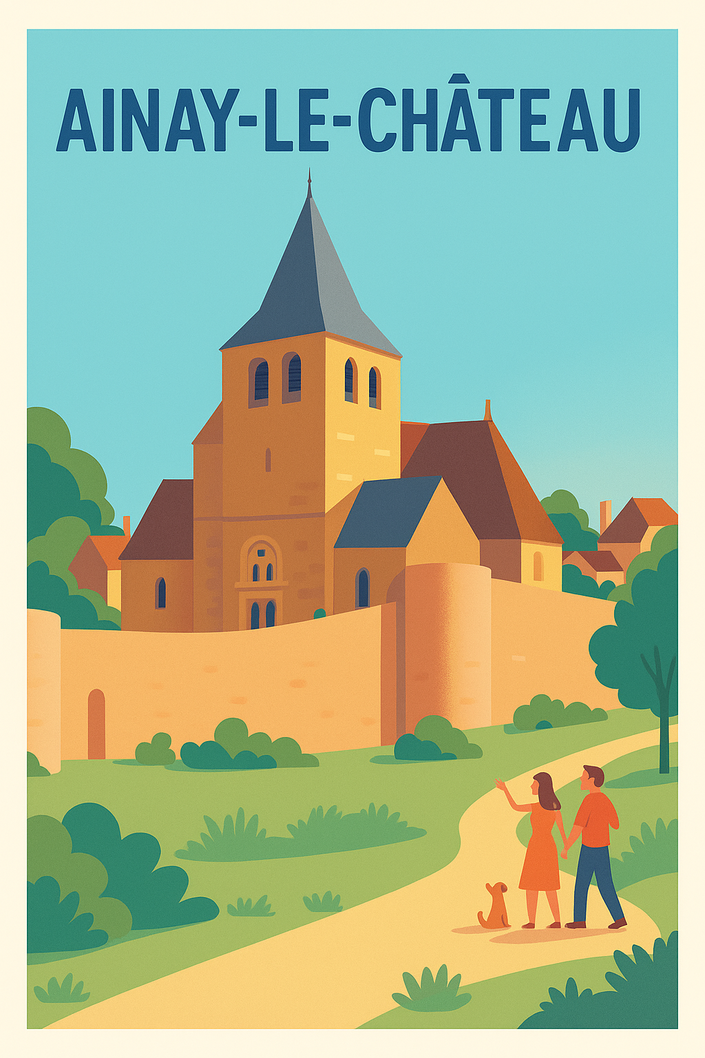 Affiche de Ainay-le-Château - Un voyage paisible au cœur de l'histoire