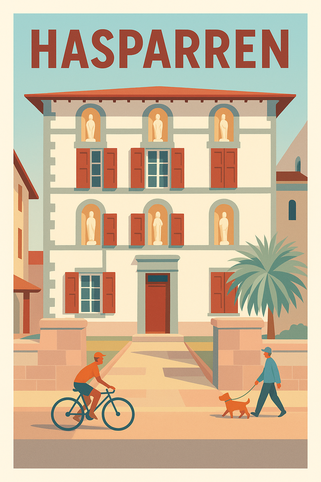 Affiche de Hasparren - Une balade paisible au cœur du Pays Basque