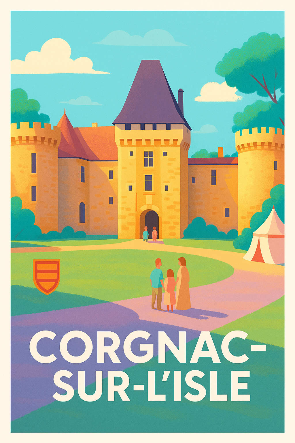 Affiche Corgnac-sur-l'Isle — L'élégance historique à portée de main · poster d'art de Corgnac-sur-l'Isle