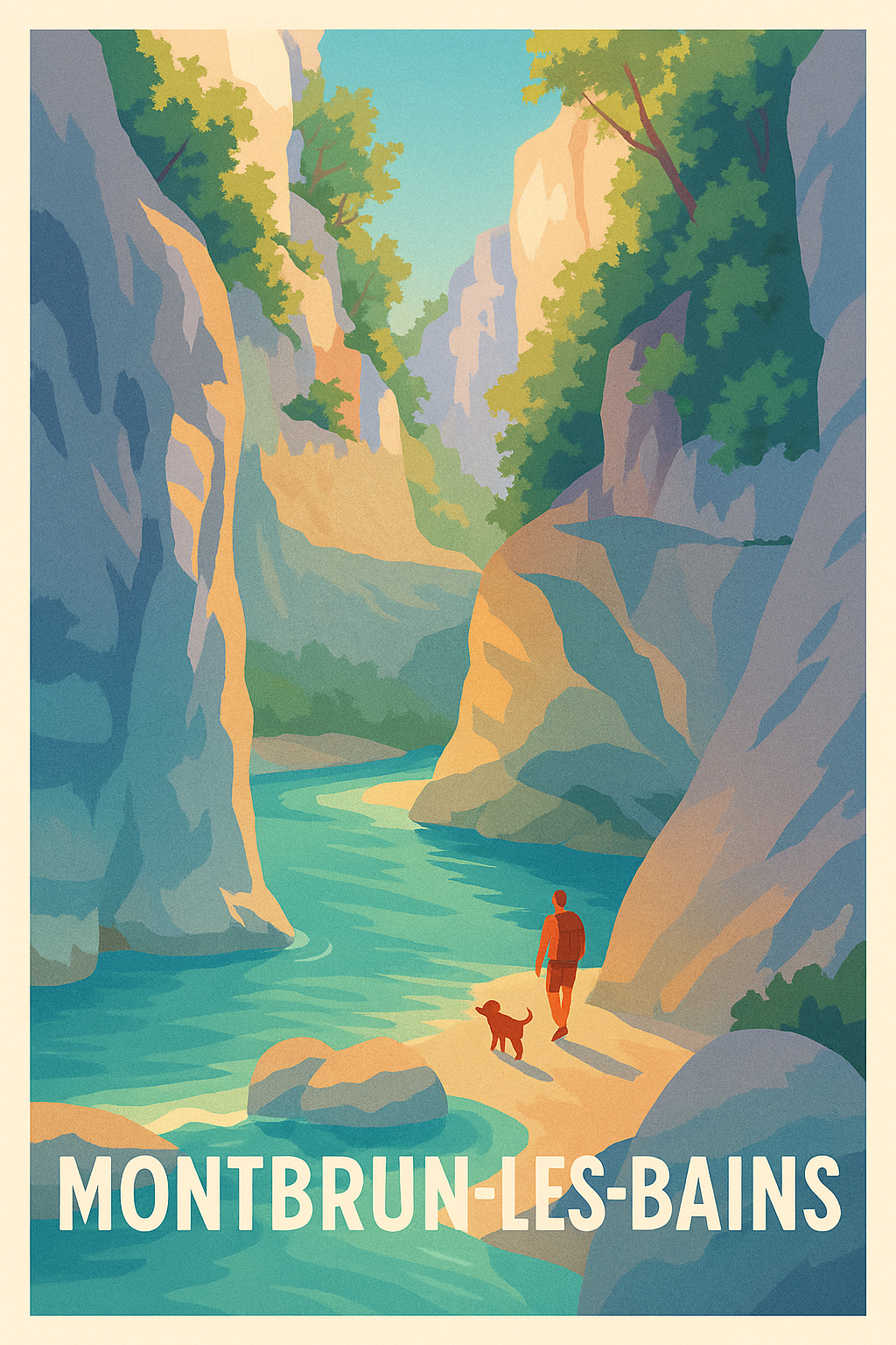 Affiche de Montbrun-les-Bains - Évasion et nature préservée