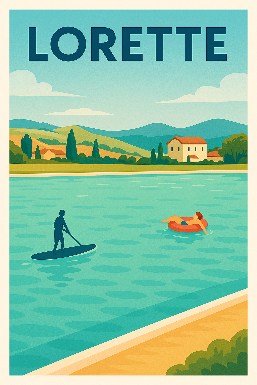 Affiche de Lorette - Douceur et Sérénité au Bord de l'Eau
