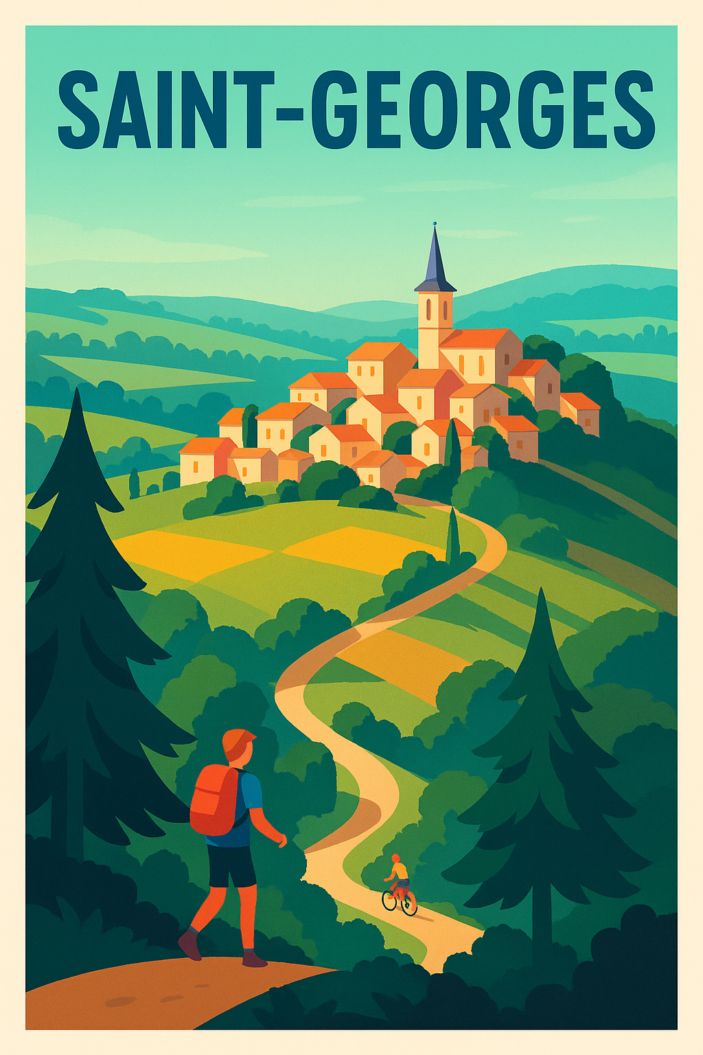 Affiche de Saint-Georges - Invitation à la promenade bucolique