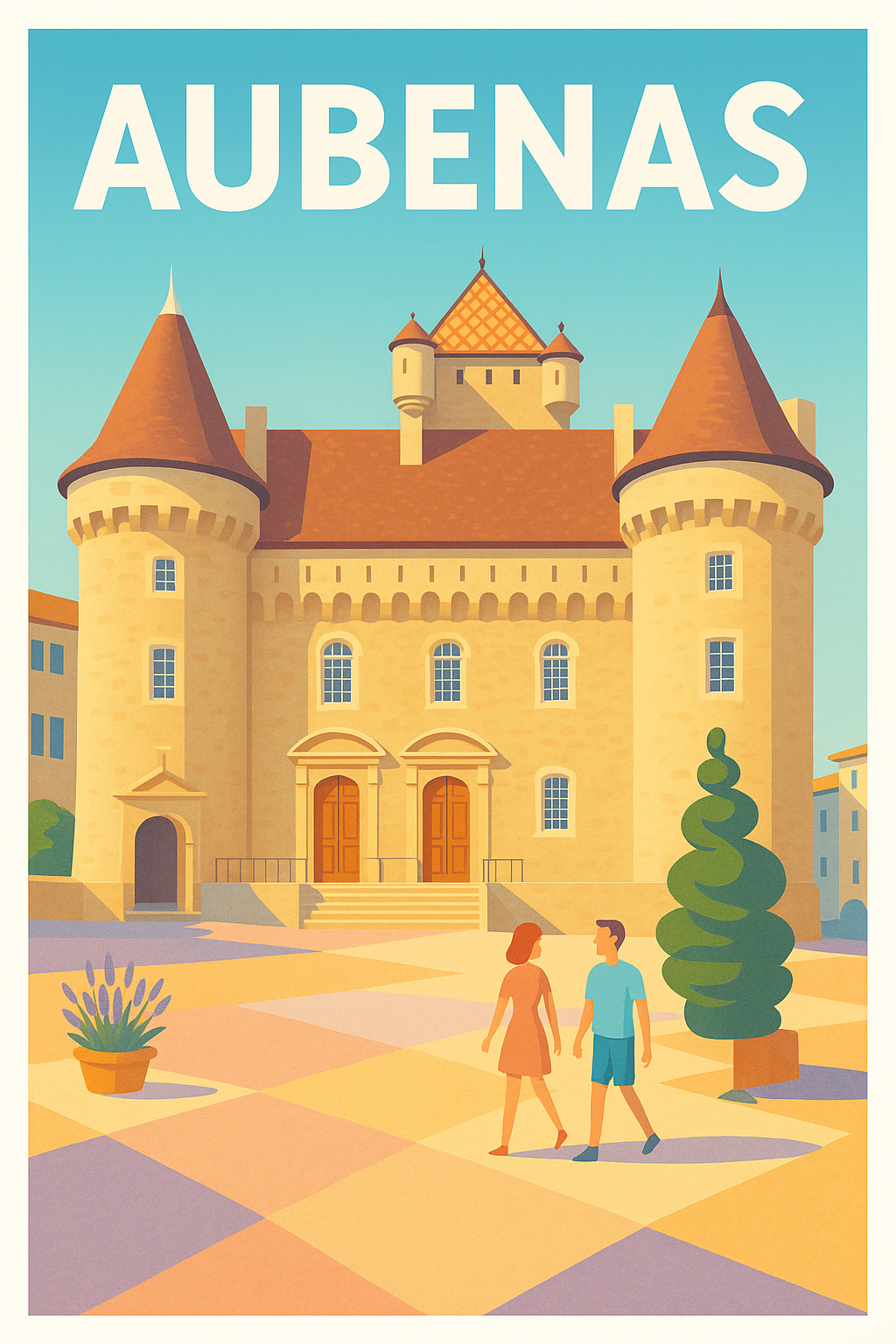 Affiche de Aubenas - Charme et histoire en Ardèche