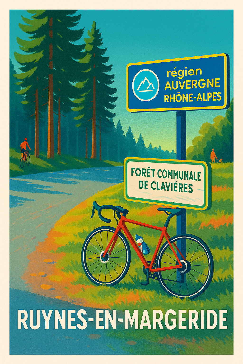 Affiche Ruynes-en-Margeride — L'appel de la nature en Auvergne · poster d'art de Ruynes-en-Margeride