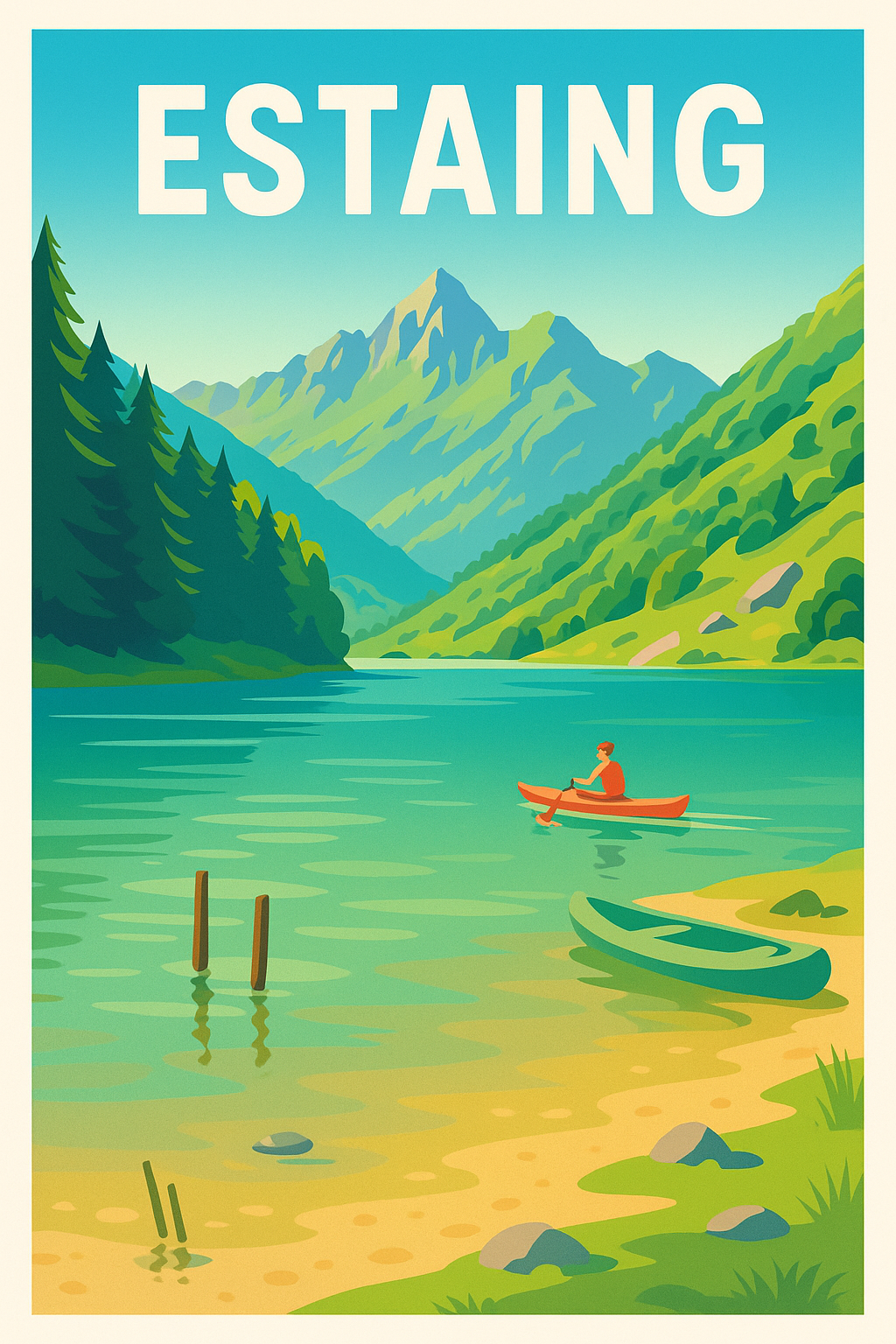 Affiche de Estaing - Évasion nature au fil de l'eau