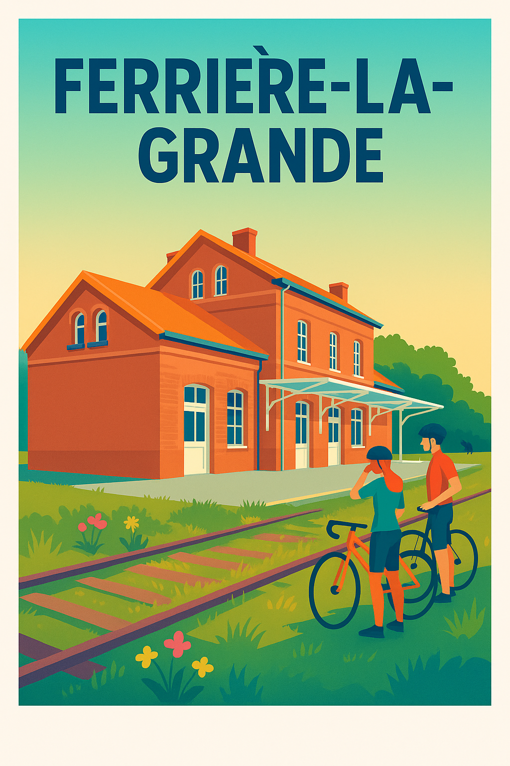 Affiche de Ferrière-la-Grande - Charme et douceur d'une halte paisible