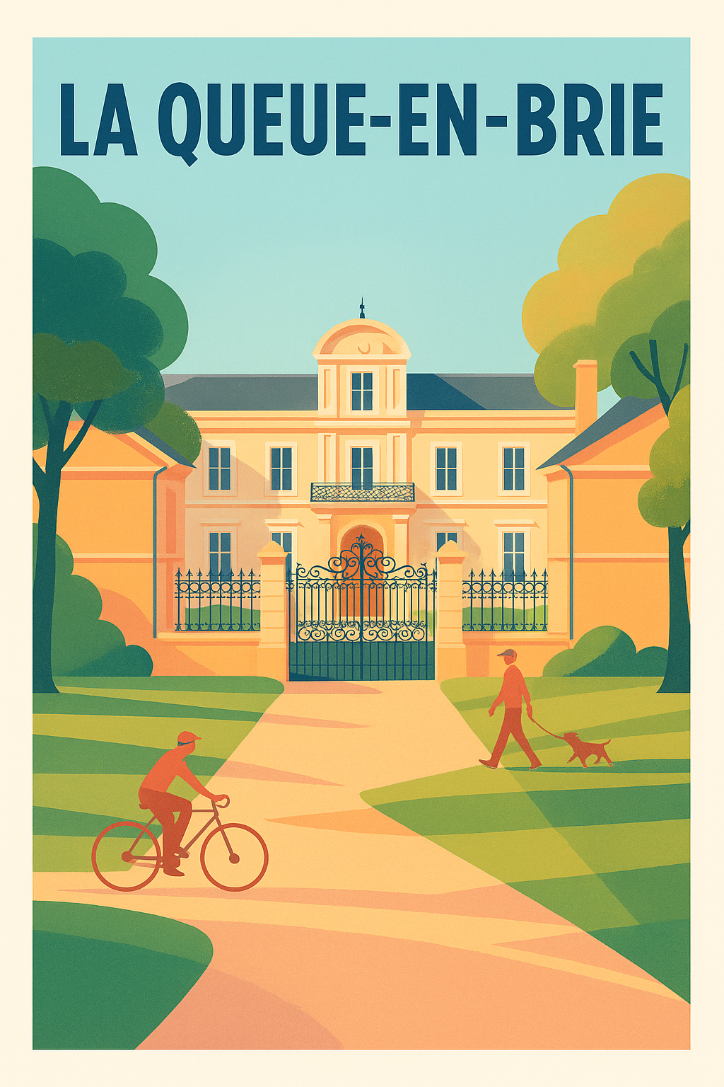 Affiche de La Queue-en-Brie - Charme paisible et élégance classique