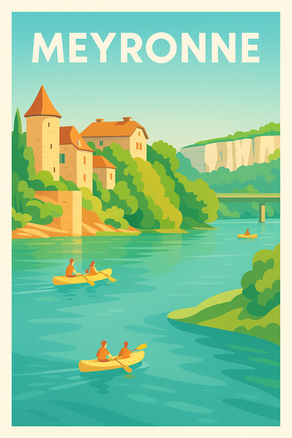 Affiche Meyronne — Évasion au fil de l'eau · poster d'art de Meyronne