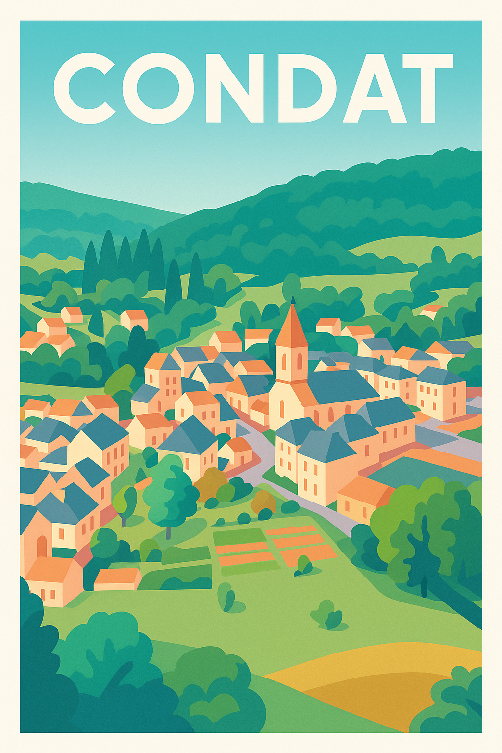 Affiche de Condat - Évasion bucolique au cœur de la nature