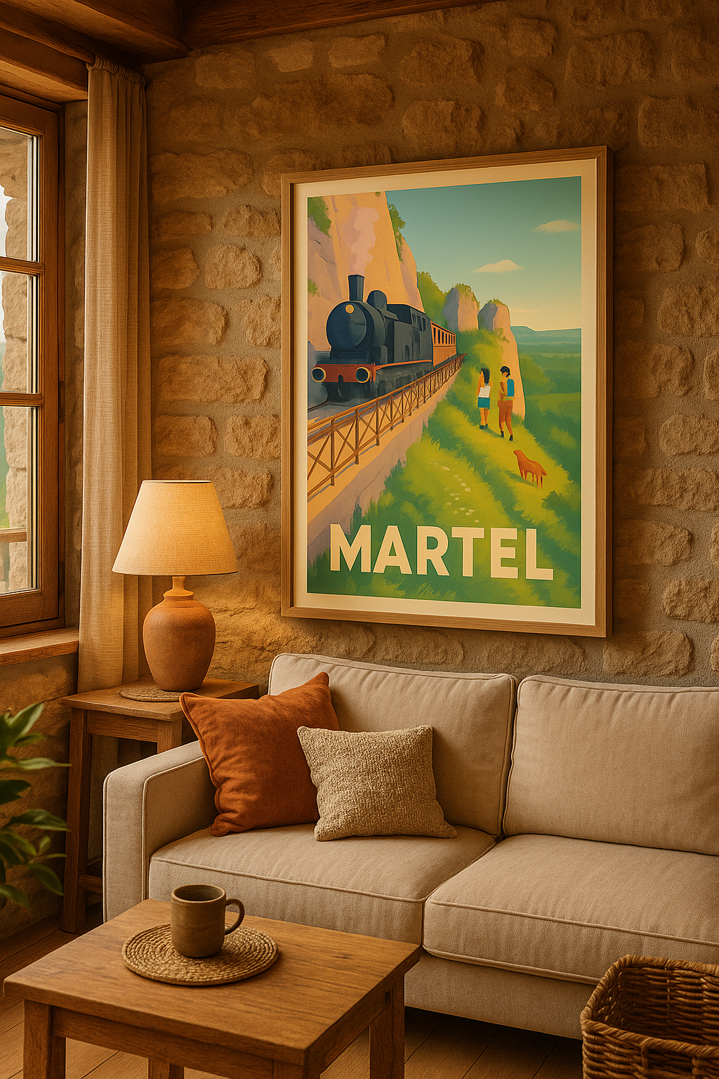 Mise en situation Affiche de Martel - Voyage au coeur de la nature et du patrimoine